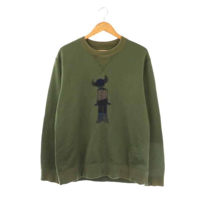 【中古】ジュンヤワタナベマン ×Jay Kay コラボ スウェット トレーナー プルオーバー M カーキ WJ-T005 AD2022