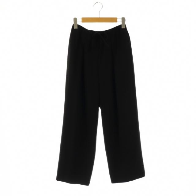 【中古】未使用品 セオリー 25SS Admiral Crepe Pleated Pant パンツ イージー タック XXO ブラック /DO ■OS