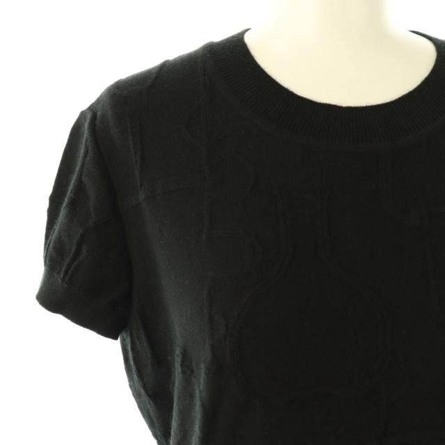 【中古】エルメス HERMES TORSADES 半袖 ニット セーター 40 黒 ブラック /AT ■OS レディース_3