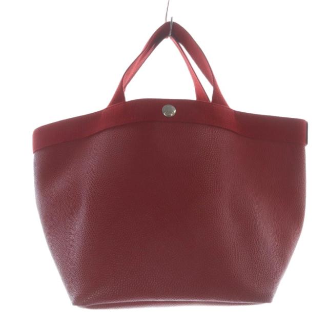 【中古】エルベシャプリエ Herve Chapelier リュクス舟型トートMバッグ ハンドバッグ 赤 707GP /SR12 レディース