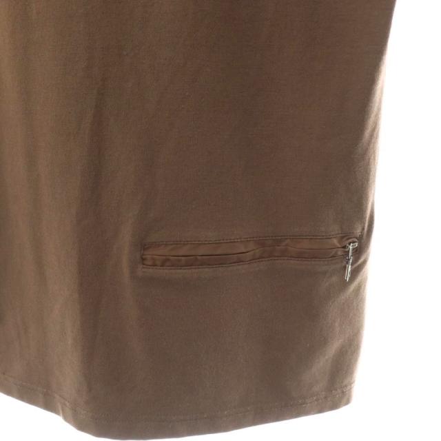 【中古】プラダ リネアロッサ PRADA LINEA ROSSA サイドロゴ バックポケット クルーネックTシャツ 半袖 M ブラウン_4