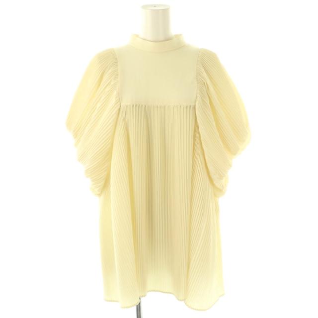 【中古】エンフォルド 25SS VOLUME-SLEEVES PULLOVER ブラウス 半袖 プルオーバー 38 アイボリー /DO ■OS