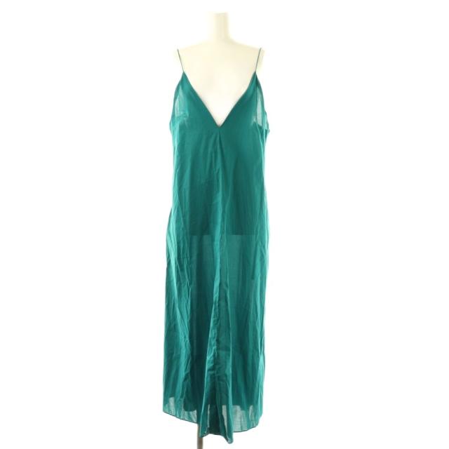 【中古】インドレス 24SS Slip dress ワンピース LAppartement取り扱い ロング キャミ 2 グリーン /DO ■OS