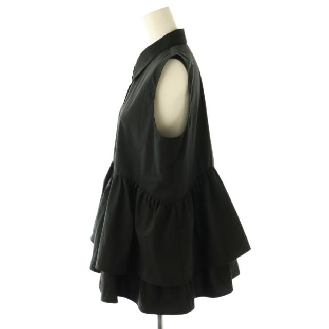 中古】アナイ ANAYI 25SS タフタフリルペプラムシャツ ノースリーブ 38