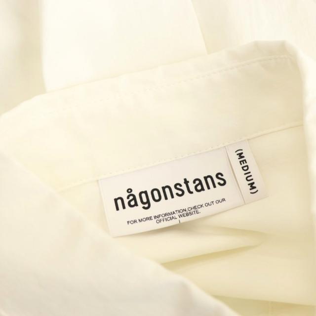【中古】ナゴンスタンス nagonstans 3/4-sleeves shirt 半袖シャツ M ホワイト /DF ■OS レディース