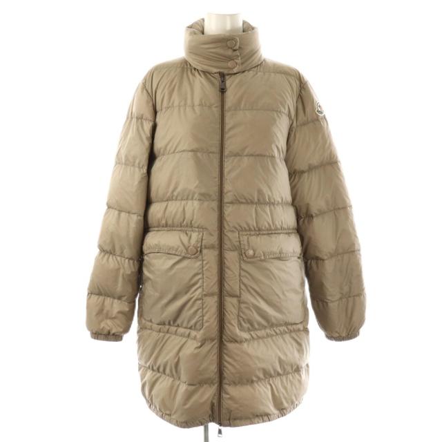 【中古】モンクレール MONCLER ABRICOTIER ダウンコート ダウンジャケット アウター 00 グレージュ レディース