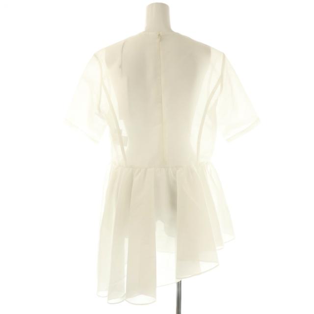 【中古】未使用品 アドーア ADORE 25AW スパンオーガンジーブラウス プルオーバー 半袖 38 ホワイト 中古】未使用品 アドーア ADORE 25AW スパンオーガンジーブラウス プル