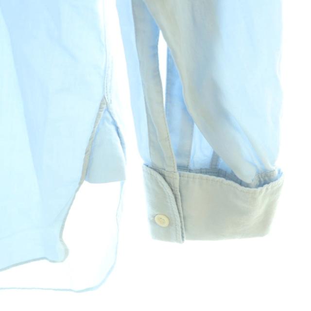 【中古】オーベルジュ AUBERGE スタンドカラーL/Sコットンシャツ 42 水色 /CX ■OS ■AD メンズ 中古】オーベルジュ AUBERGE スタンドカラーL/Sコットンシャツ 42 水色