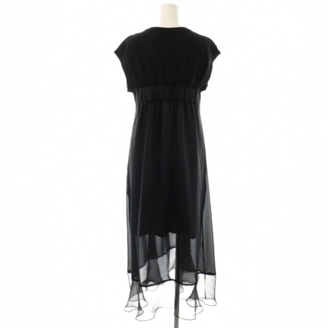 【中古】サカイ sacai Cotton Jersey Dress ワンピース ロング シアー 1 ブラック /DF ■OS レディース 中古】サカイ sacai Cotton Jersey Dress ワンピース ロング シアー 1