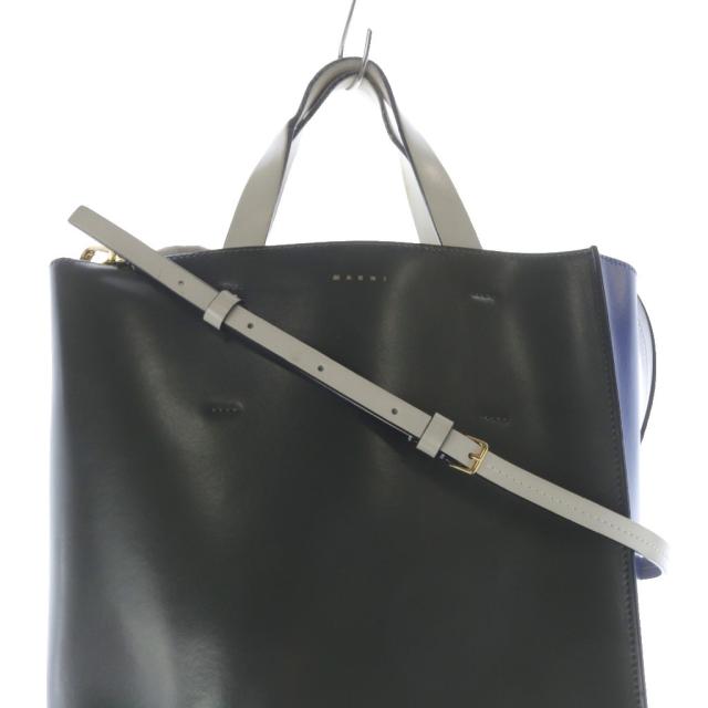 中古】マルニ MARNI MUSEO スモールバッグ 2way ハンドバッグ カーキ