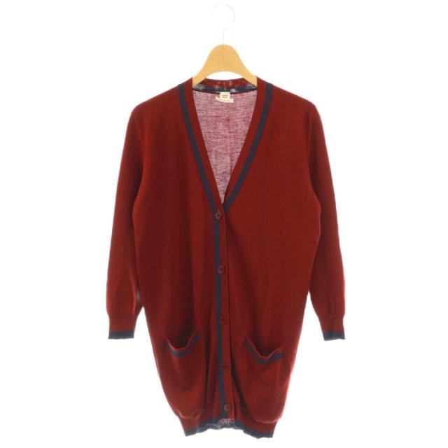 【中古】エルメス HERMES ニットカーディガン シルク カシミヤ混 36 レッド /DF ■OS レディース エルメス HERMES カーディガン 中古】エルメス HERMES ニット