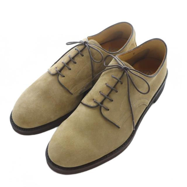 【中古】ダブルエイチ w+h レースアップシューズ ドレス スエード レザー 8 26.5cm ベージュ ■SH /RI ■OS メンズ