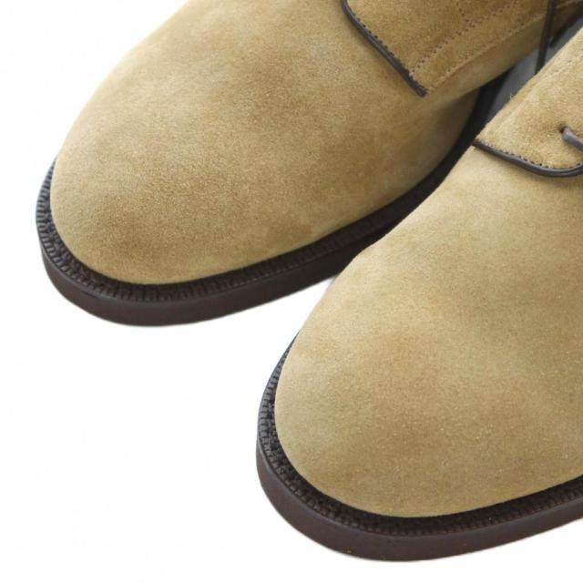 【中古】ダブルエイチ w+h レースアップシューズ ドレス スエード レザー 8 26.5cm ベージュ ■SH /RI ■OS メンズ