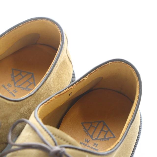 【中古】ダブルエイチ w+h レースアップシューズ ドレス スエード レザー 8 26.5cm ベージュ ■SH /RI ■OS メンズ
