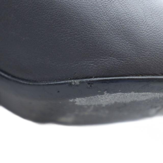 【中古】ピエールアルディ PIERRE HARDY パンプス チャンキーヒール プレーントゥ レザー 37 23.5cm 黒 ブラック