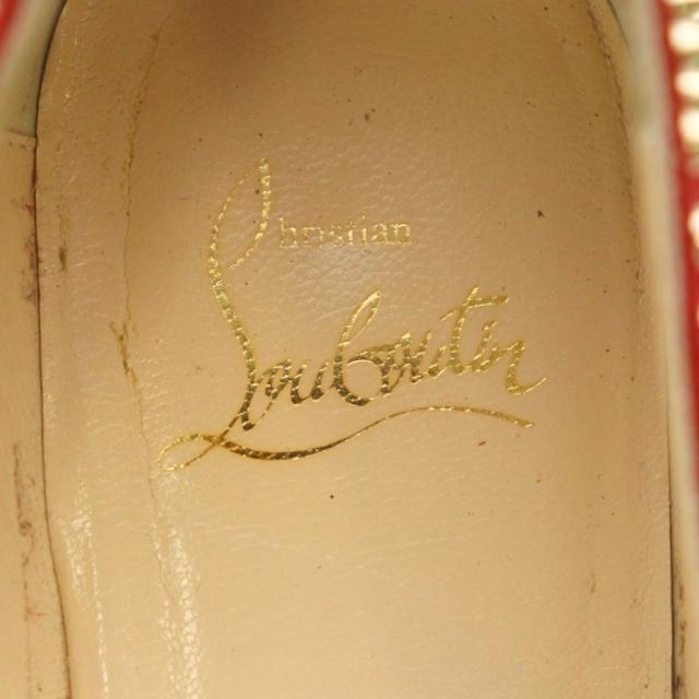 【中古】クリスチャンルブタン ESCARPIC FLAT VEAU VELOURS エスカルピックフラット パンプス 35.5 22.5cm 赤