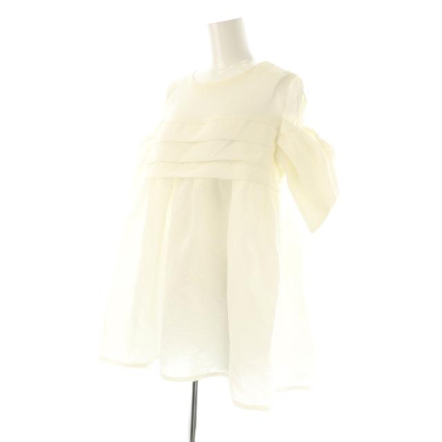 【中古】マーロンエノンフィ MARONENONFEE 24SS オープンショルダーフレアトップス カットソー 半袖 F ホワイト /HK 中古】マーロンエノンフィ MARONENONFEE 24SS オープンショルダー