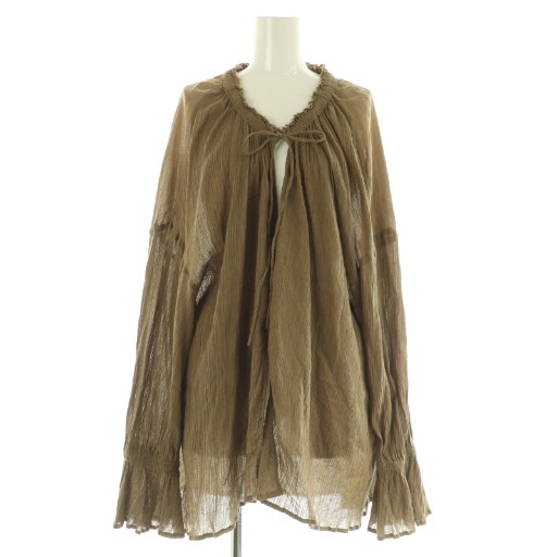 中古】リヴドロワ RIVE DROITE 25SS 楊柳ギャザーブラウス 長袖 インド