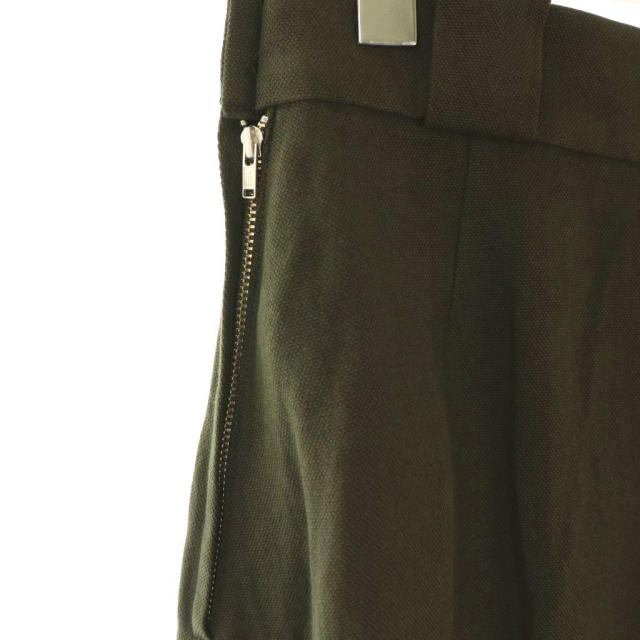 【中古】コンテ conte 25SS ペーパー タックスカート ロング 36 ダークカーキ /HK ■OS レディース_2