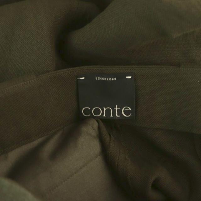 【中古】コンテ conte 25SS ペーパー タックスカート ロング 36 ダークカーキ /HK ■OS レディース_4