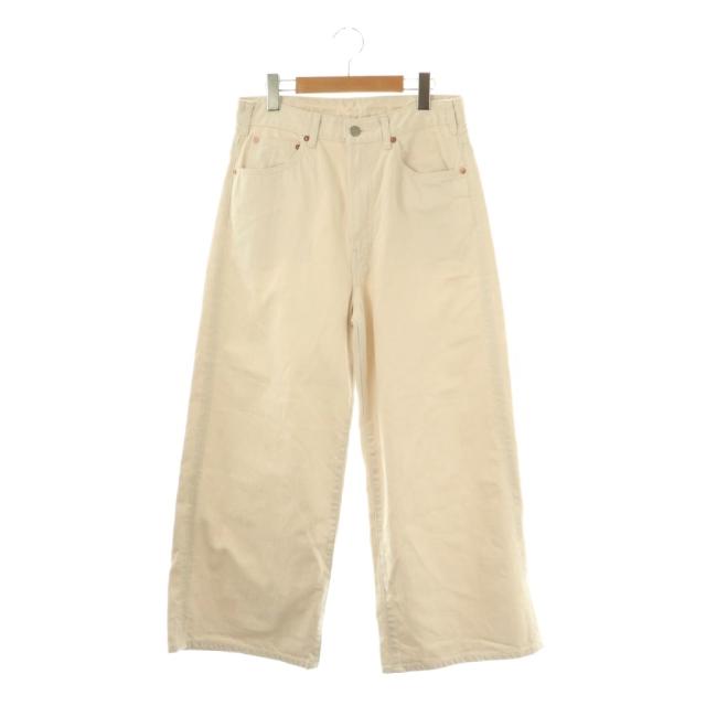 【中古】フォーティーファイブアールピーエム ライ麦デニムのバチ比女パンツ ジーンズ ワイド アイボリー 50561292 中古】フォーティーファイブアールピーエム ライ麦デニムのバチ比女
