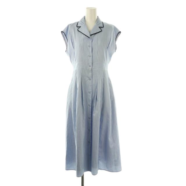 【中古】トッカ TOCCA 25SS RAINY RAINING ドレス ワンピース フレンチスリーブ ロング ストライプ 0