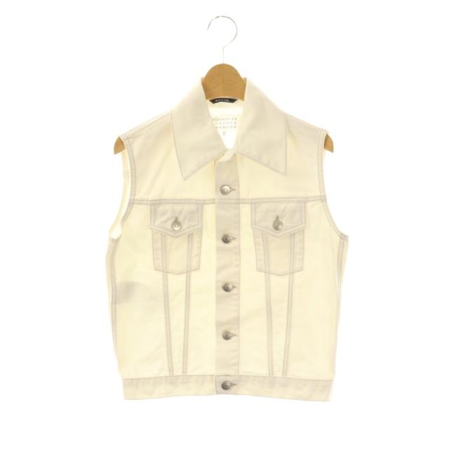 【中古】メゾンマルジェラ 1 Maison Margiela 1 デニムベスト 前開き 38 白 ホワイト /AT ■OS レディース