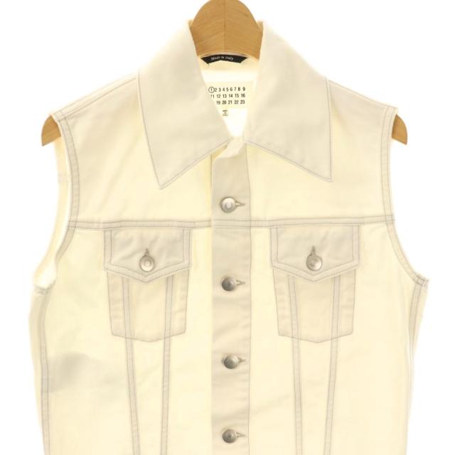 【中古】メゾンマルジェラ 1 Maison Margiela 1 デニムベスト 前開き 38 白 ホワイト /AT ■OS レディース_2