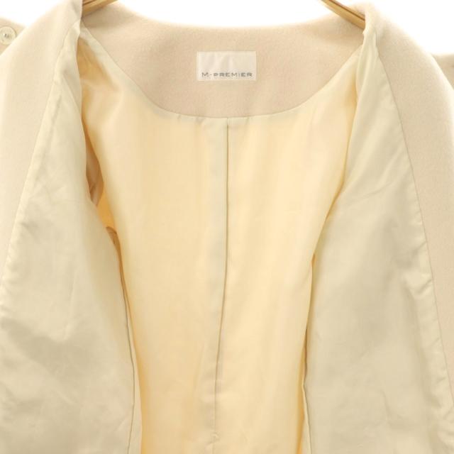 中古】エムプルミエ M-Premier ウールダブルフェイスノーカラーコート