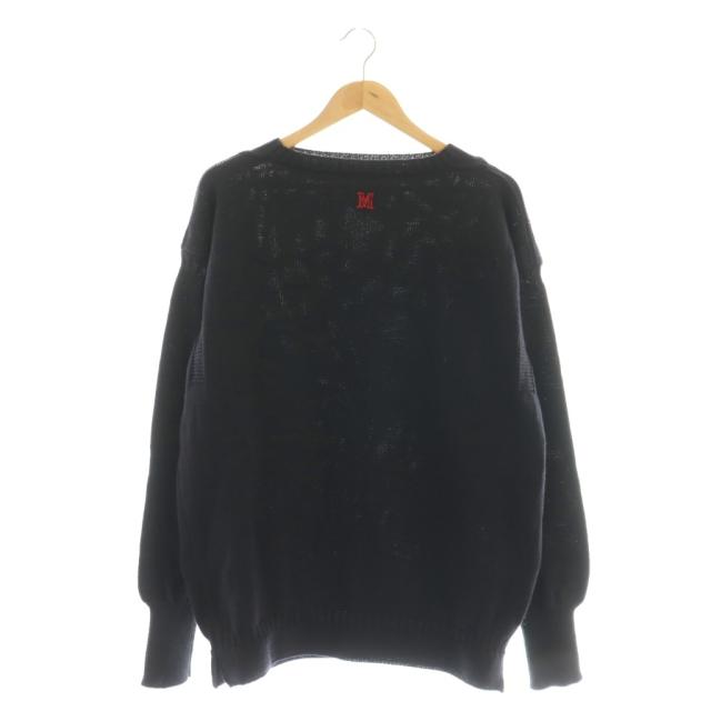 【中古】エルエム L/M クルーネックニット セーター 長袖 黒 ブラック /AT ■OS ■AD メンズ