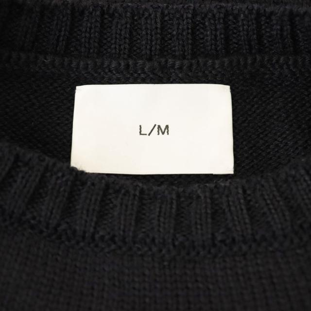 中古】エルエム L/M クルーネックニット セーター 長袖 黒 ブラック