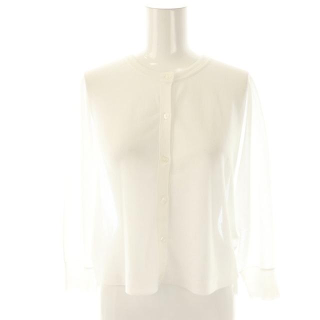 【中古】アナイ ANAYI 25SS シアー天竺ドルマン カーディガン ニット 36 ホワイト /HK ■OS レディース