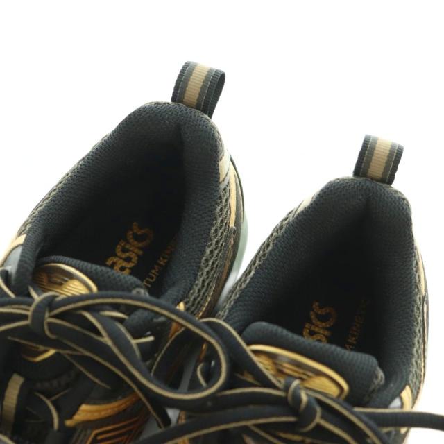 【中古】アシックス GEL-QUANTUM KINETIC スニーカー シューズ US5 23.5cm 黒 ゴールドカラー 1203A270 レディース