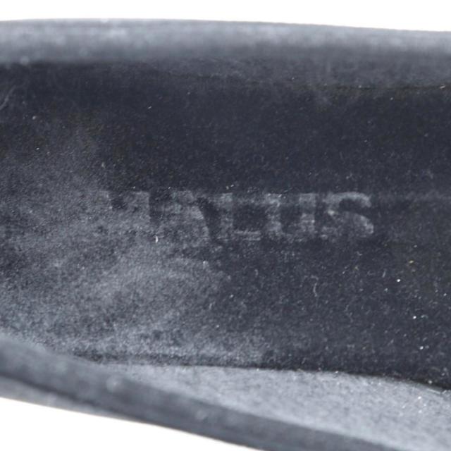 【中古】マリュス 25AW Velvet bijou shoes バレエシューズ フラット ビジュー 37 23.5cm 黒 ブラック ■SH