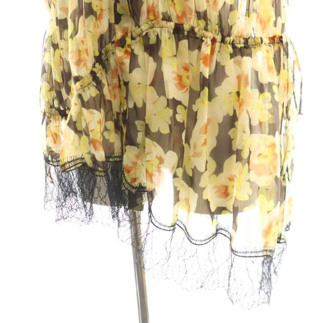 中古】スタイリング 25AW シフォンギャザーブラウス フラワープリント