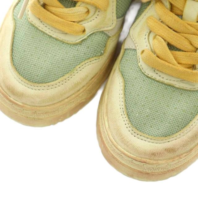 【中古】オートリー 25SS SUP VINT LOW スニーカー シューズ 36 23.5cm グリーン イエロー 25093923004010 レディース