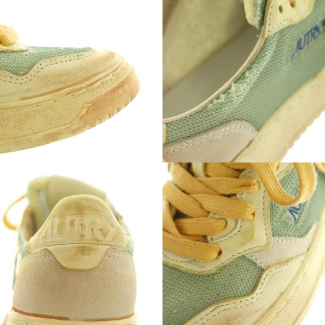 【中古】オートリー 25SS SUP VINT LOW スニーカー シューズ 36 23.5cm グリーン イエロー 25093923004010 レディース