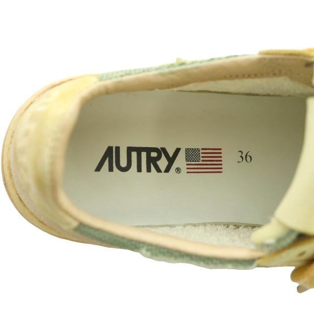 【中古】オートリー 25SS SUP VINT LOW スニーカー シューズ 36 23.5cm グリーン イエロー 25093923004010 レディース