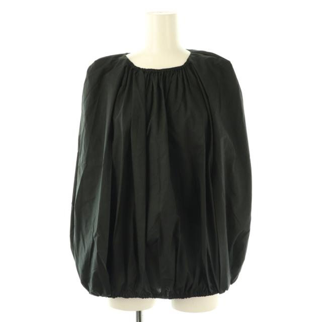 【中古】セルリ CELERI 25SS Cocoon ブラウス ノースリーブ ケープデザイン ブラック /ES ■OS レディース