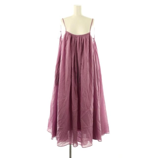 【中古】ワランス WALANCE 2way キャミワンピース ギャザー フレア ピンクパープル /ES ■OS レディース