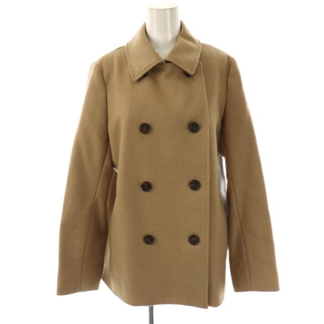 【中古】マッキントッシュ ロンドン MACKINTOSH LONDON ロゴライニングウールPコート ダブル 40 ベージュ /HK ■OS レディース