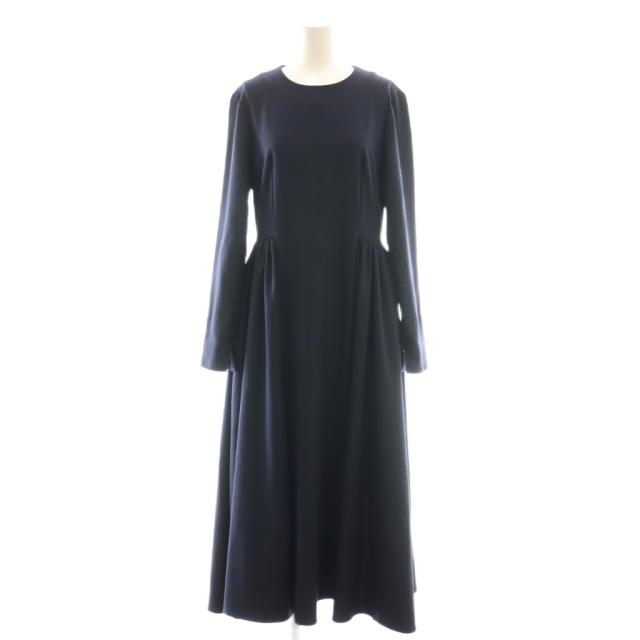 【中古】ザナインショップ THE9SHOP EVERYDAY DRESS mature ワンピース 長袖 ロング M 紺 /NR ■OS レディース