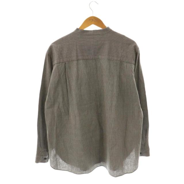 中古】セヤ Seya. ストライプ コットン バンドカラー シャツ 長袖 3