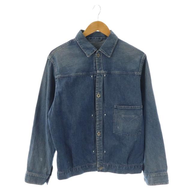 【中古】マーティーアンドサンズ MAATEE&SONS 24SS LIGHT OZ DENIM PLEATED BLOUSE デニム ジャケット 2 ブルー /HK