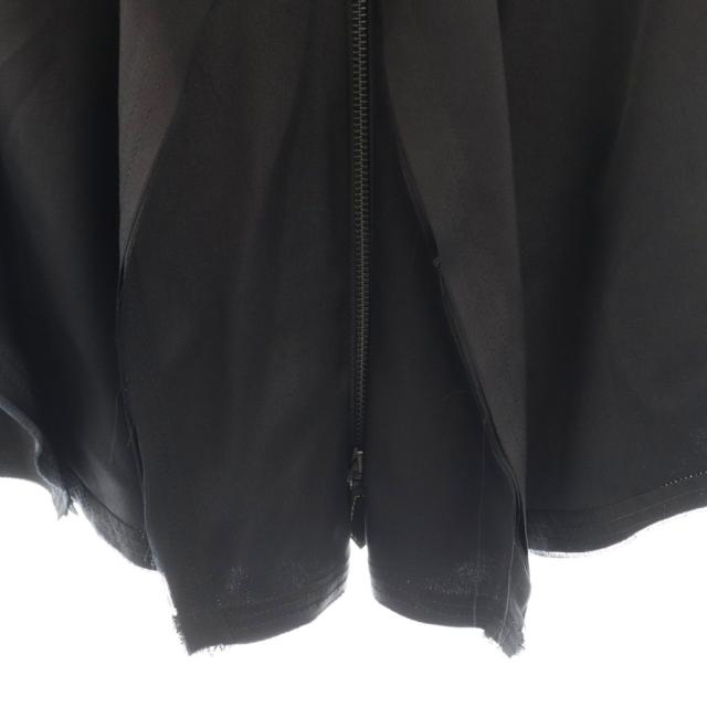 【中古】バーバリー フリルフロントジップシルクスカート ロング フレア 36 ブラック /DO ■OS レディース_3