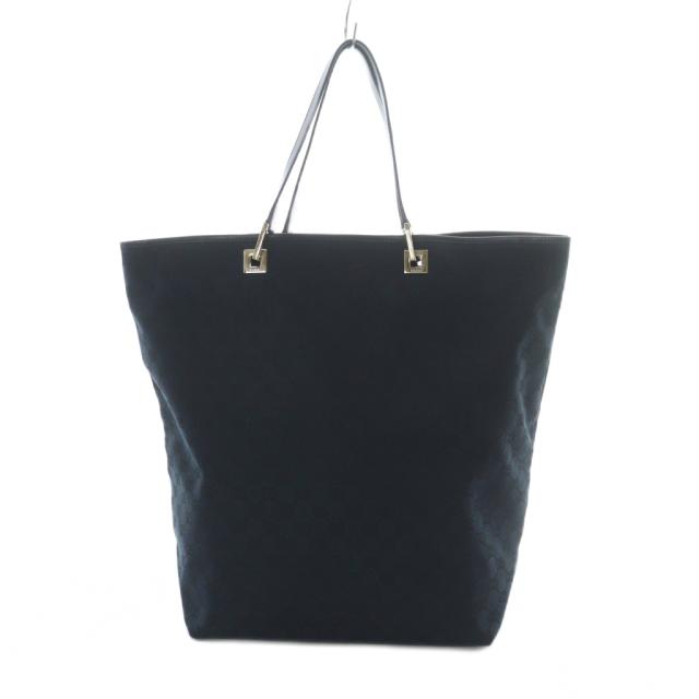 【中古】グッチ GUCCI トートバッグ GGキャンバス 黒 ブラック 002 1097 001012 /RI ■OS レディース