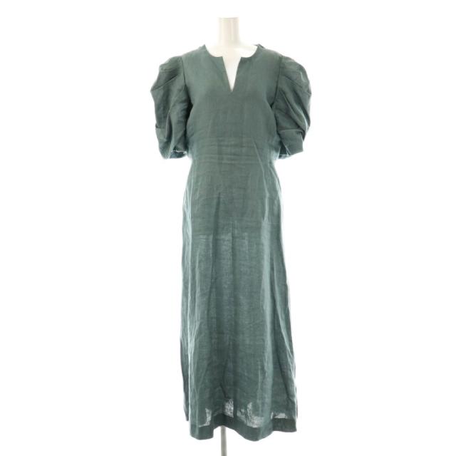 【中古】カオス CHAOS 24AW ブリッコワンピース ロング リネン F グリーン /DF ■OS レディース