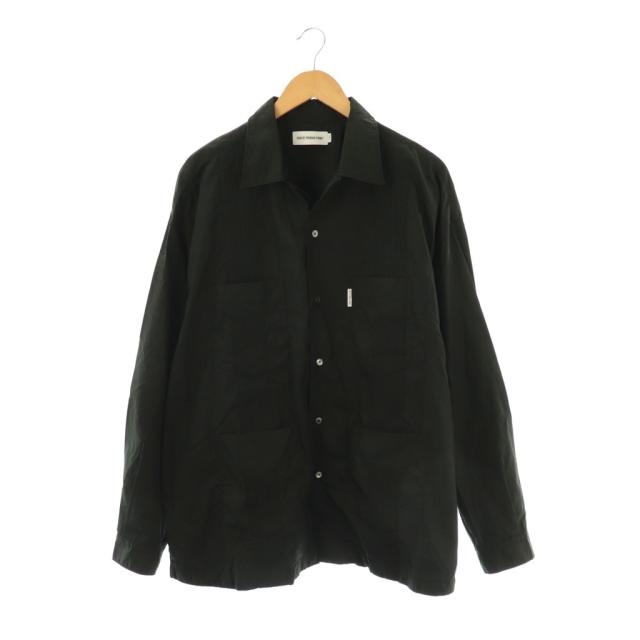 【中古】クーティープロダクションズ 25SS 120/2 Typewriter Cuba L/S Shirt シャツ L ブラック /CX ■OS ■AD メンズ