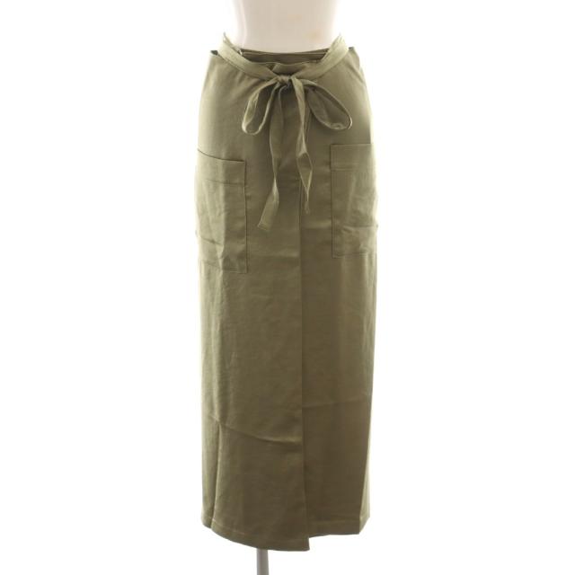 【中古】コグ ザ ビッグ スモーク 25AW MINA DOUBLE WRAP SKIRT スカート 1 カーキ カーキ色 ラップスカート