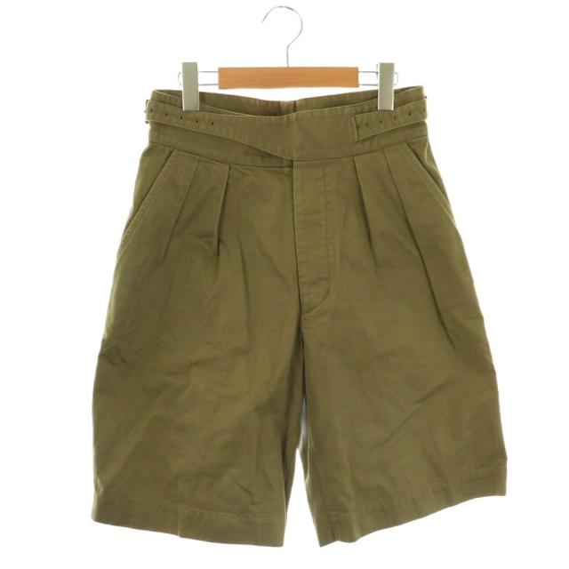 【中古】ブラミンク BLAMINK グルカショートパンツ ショートパンツ タック 1 カーキ /DF ■OS レディース